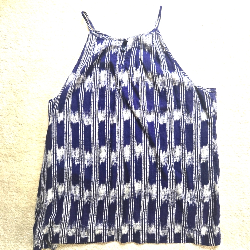 Banana Republic Navy High-Neck Halter Top
